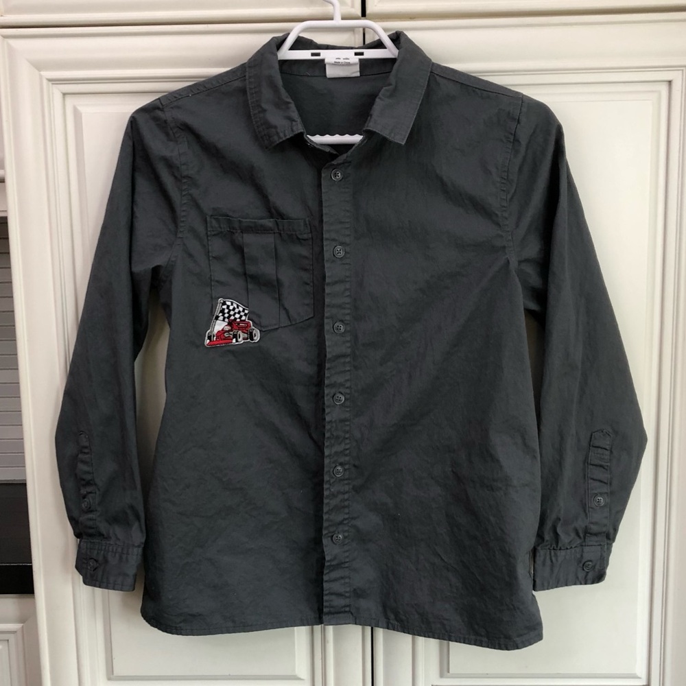 Just Kidding boys l/s grey shirt